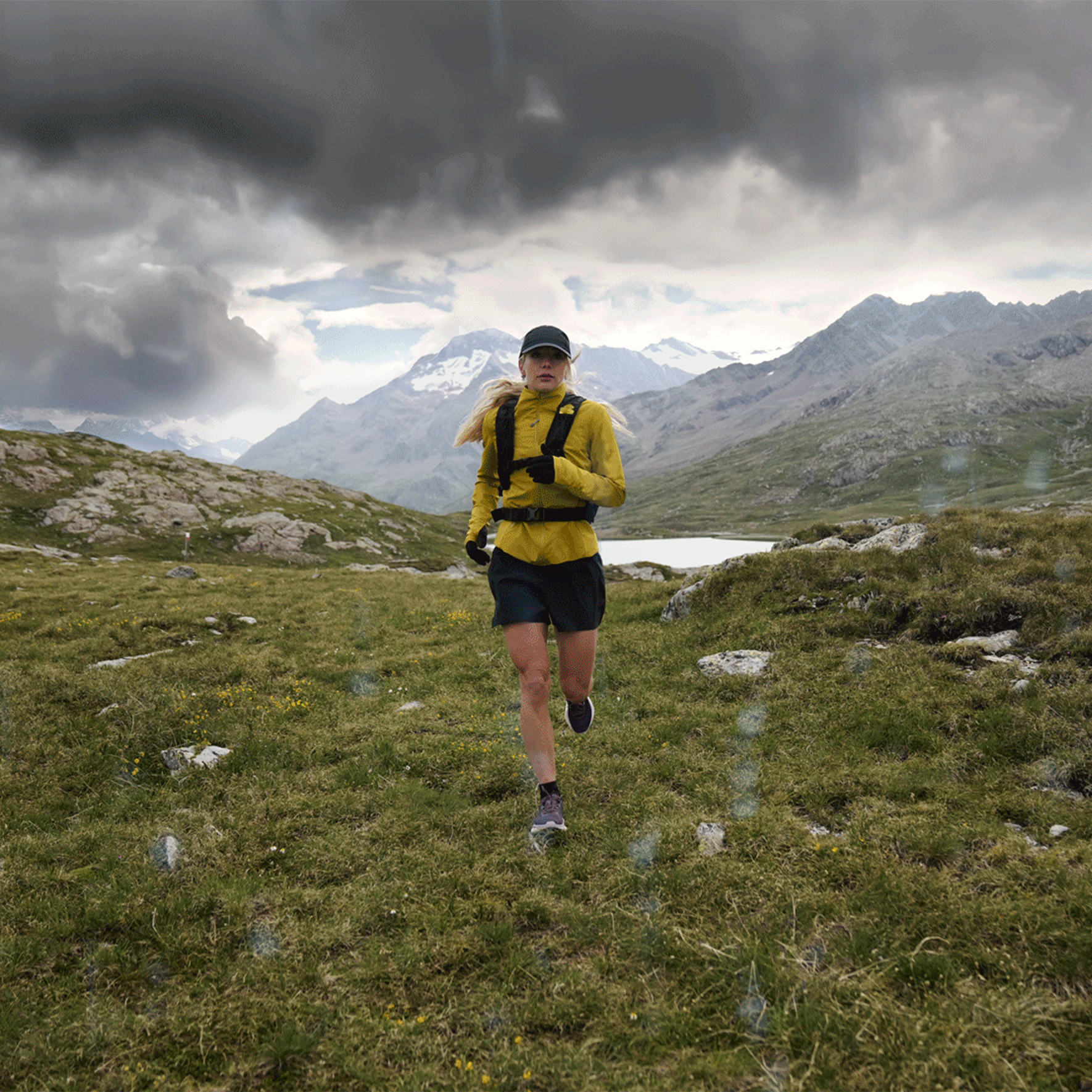 Polartec® AirCore™ maximizes breathability while protecting against the elements. Designed for full-range movement, the highly engineered nano-fiber membrane enables a controlled airflow to keep you dry by escaping moisture and vapor at an industry-leading MVTR 25,000 g/m²/24 hours*, along with the combination of air permeability ranging from 0.4 to 1 CFM**, while also repelling water from the outside*** during high-intensity activities.